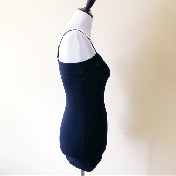 Womens Black Lace Cami Camisole Tank Top M/L - Picture 3 of 5
